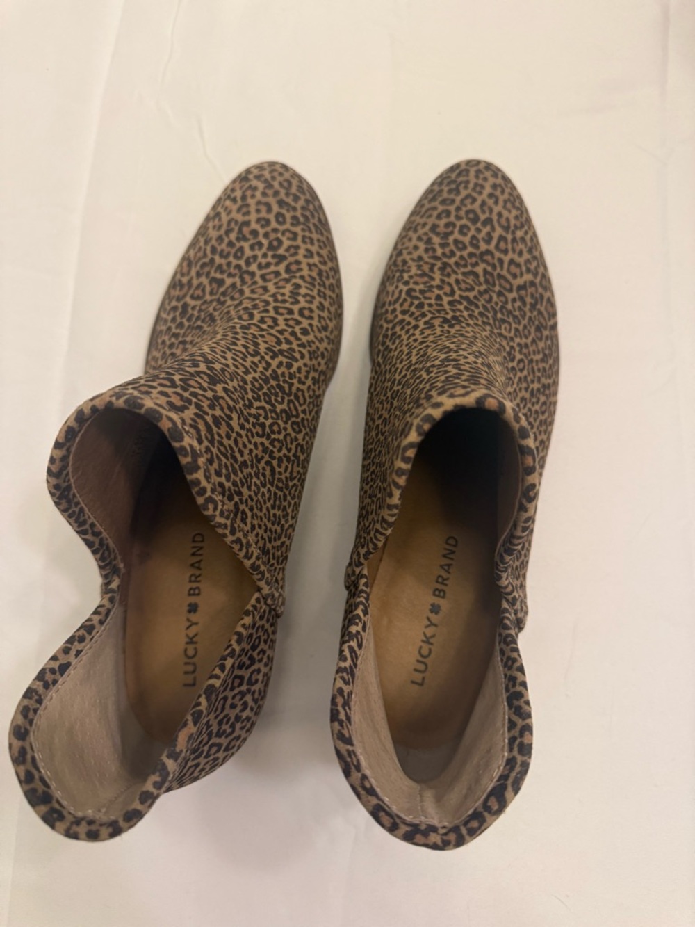 Lucky Brand Leopard-Print Ankle Booties in Brown and Black